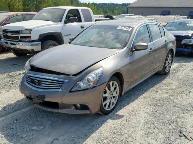 JN1CV6AR7AM460137 - 2010 INFINITI G37 GRAY photo 2