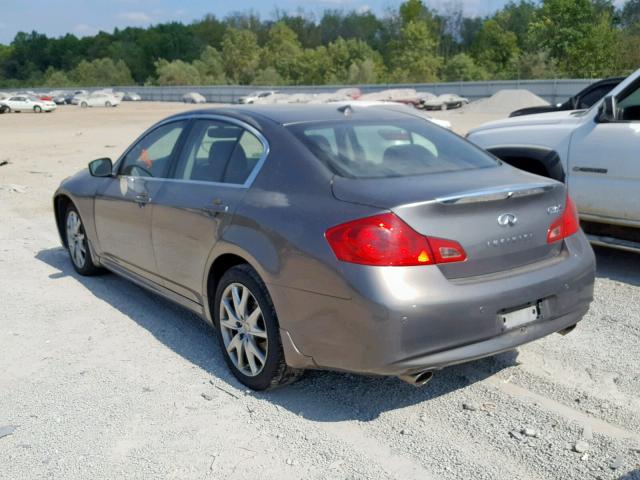 JN1CV6AR7AM460137 - 2010 INFINITI G37 GRAY photo 3