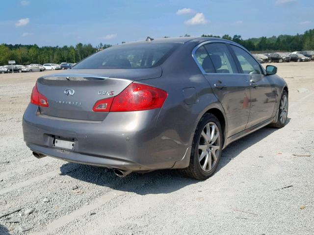 JN1CV6AR7AM460137 - 2010 INFINITI G37 GRAY photo 4