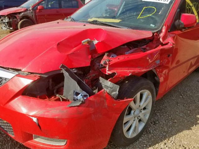 JM1BK12F071725872 - 2007 MAZDA 3 I RED photo 9