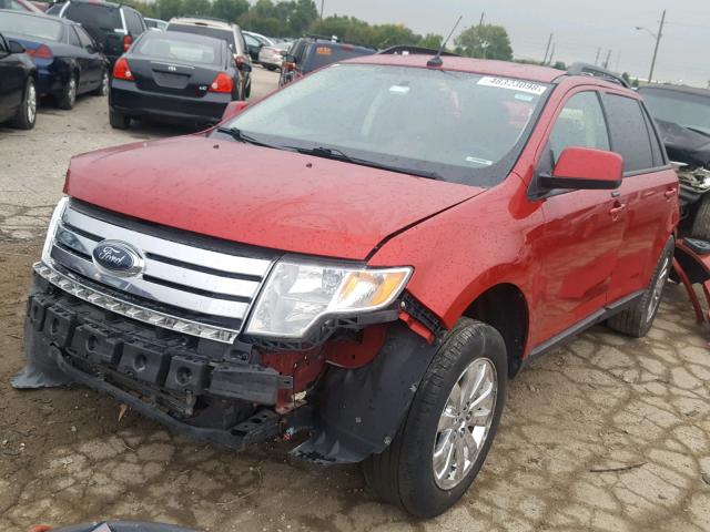 2FMDK3JC9ABA61042 - 2010 FORD EDGE SEL RED photo 2