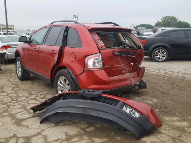 2FMDK3JC9ABA61042 - 2010 FORD EDGE SEL RED photo 3