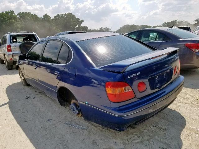 JT8BH68X1W0005107 - 1998 LEXUS GS 400 BLUE photo 3