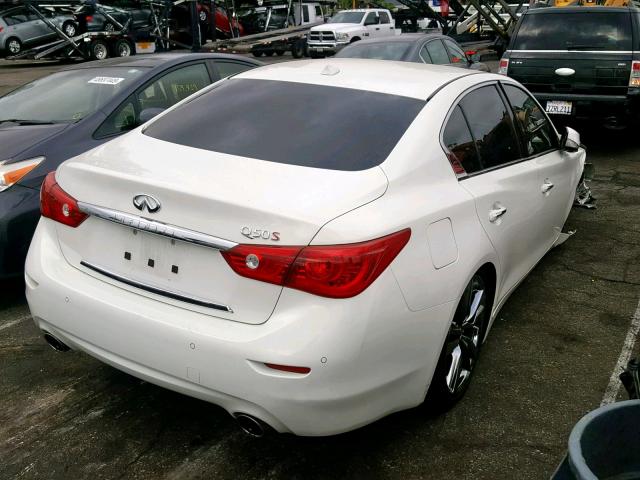 JN1BV7AP6FM354897 - 2015 INFINITI Q50 BASE WHITE photo 4