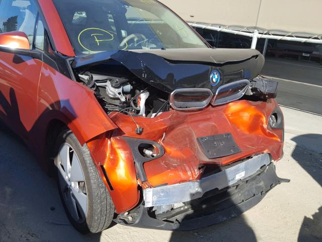 WBY1Z2C57EVX51215 - 2014 BMW I3 BEV ORANGE photo 9