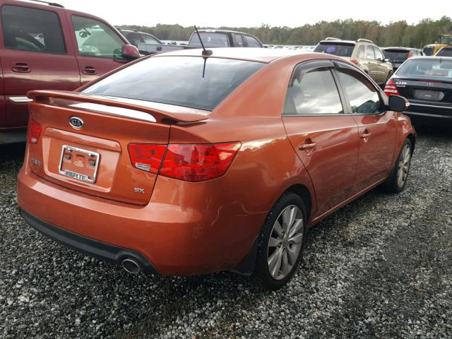 KNAFW4A3XA5307072 - 2010 KIA FORTE SX ORANGE photo 4