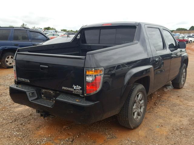 2HJYK16378H541070 - 2008 HONDA RIDGELINE BLACK photo 4