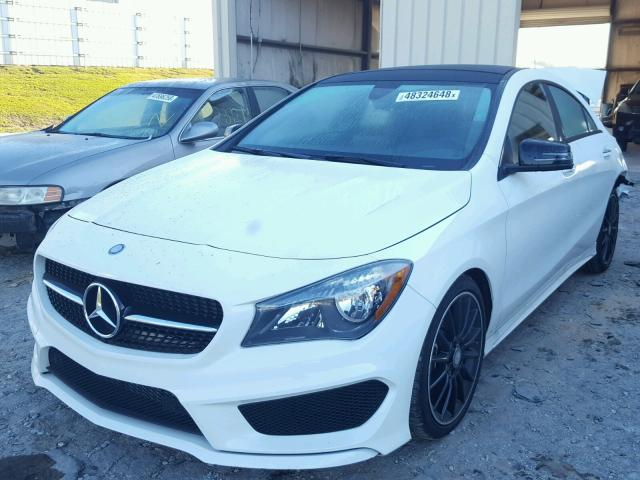 WDDSJ4GB9GN393665 - 2016 MERCEDES-BENZ CLA 250 4M WHITE photo 2