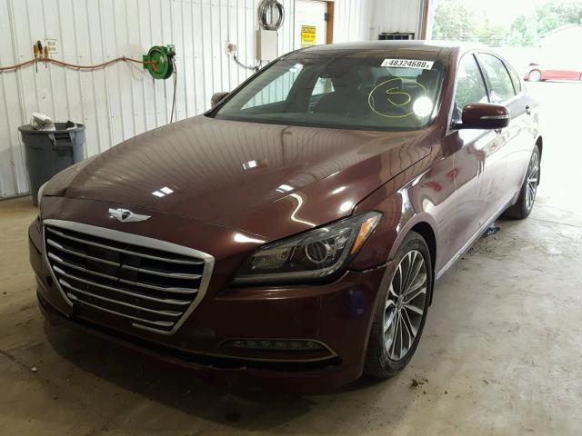 KMHGN4JE7GU138053 - 2016 HYUNDAI GENESIS 3. MAROON photo 2