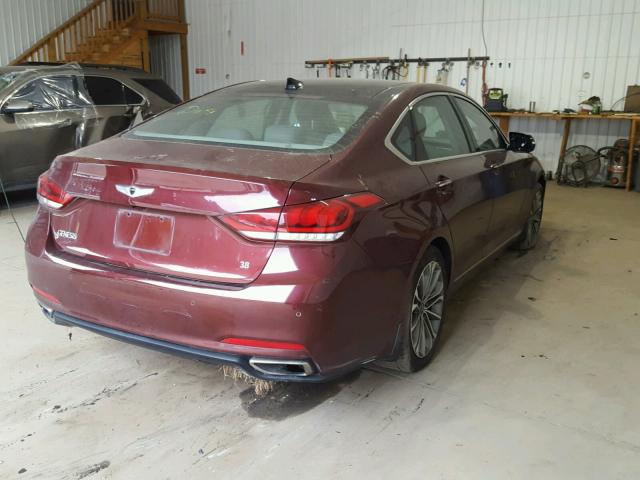 KMHGN4JE7GU138053 - 2016 HYUNDAI GENESIS 3. MAROON photo 4