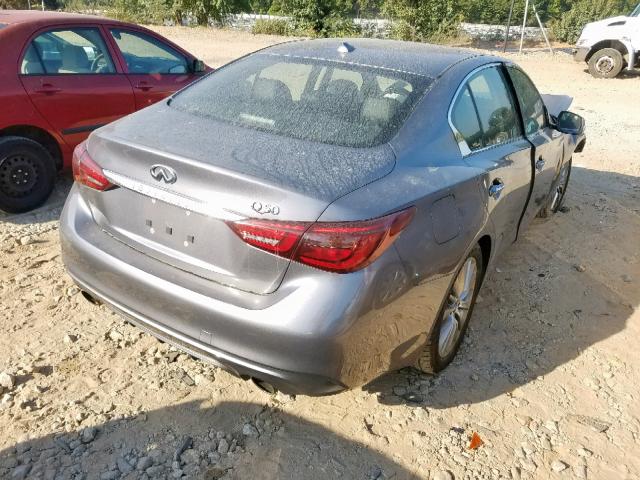 JN1EV7AP4JM591488 - 2018 INFINITI Q50 LUXE GRAY photo 4