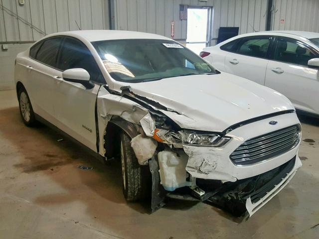 3FA6P0UU0ER313324 - 2014 FORD FUSION S H WHITE photo 1