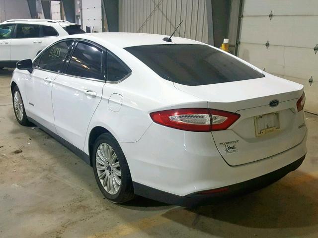 3FA6P0UU0ER313324 - 2014 FORD FUSION S H WHITE photo 3