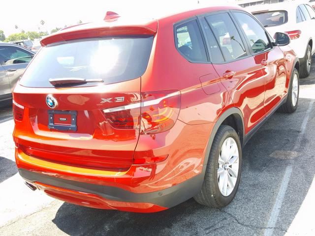 5UXWZ7C53H0V85750 - 2017 BMW X3 SDRIVE2 RED photo 4