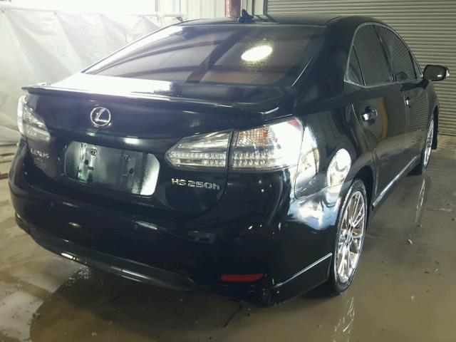 JTHBB1BA4A2007052 - 2010 LEXUS HS 250H BLACK photo 4