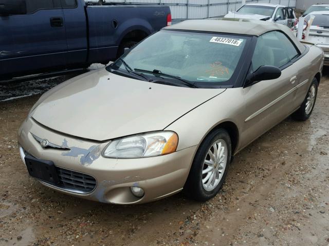 1C3EL55T03N552929 - 2003 CHRYSLER SEBRING LX GOLD photo 2