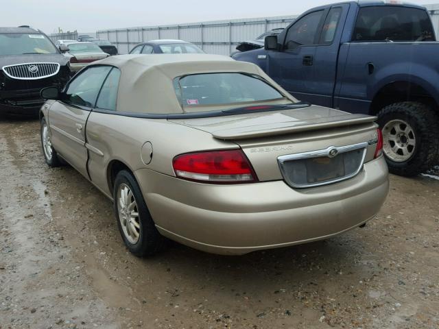 1C3EL55T03N552929 - 2003 CHRYSLER SEBRING LX GOLD photo 3