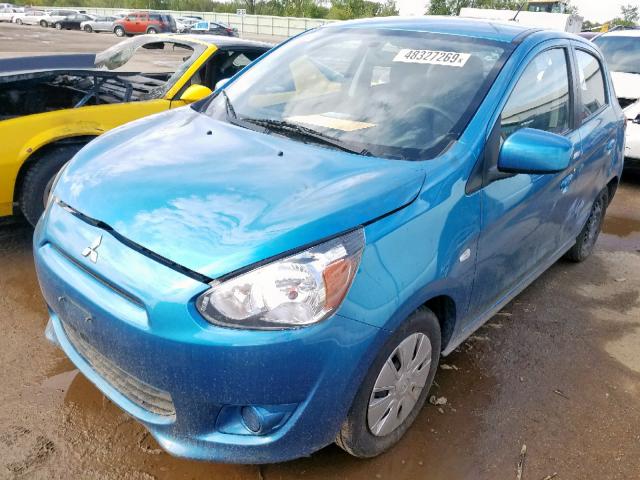 ML32A3HJ2FH042669 - 2015 MITSUBISHI MIRAGE DE BLUE photo 2