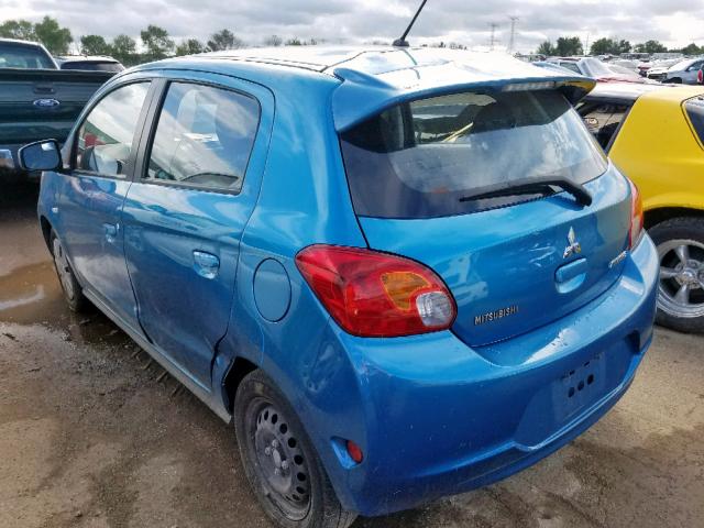 ML32A3HJ2FH042669 - 2015 MITSUBISHI MIRAGE DE BLUE photo 3