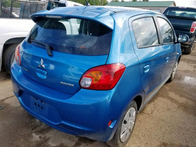 ML32A3HJ2FH042669 - 2015 MITSUBISHI MIRAGE DE BLUE photo 4