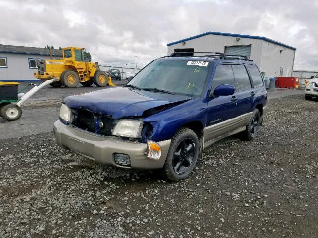 JF1SF65561H756648 - 2001 SUBARU FORESTER S BLUE photo 2