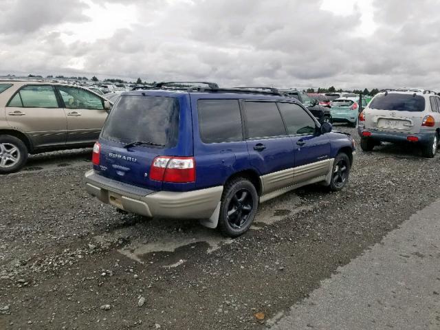 JF1SF65561H756648 - 2001 SUBARU FORESTER S BLUE photo 4