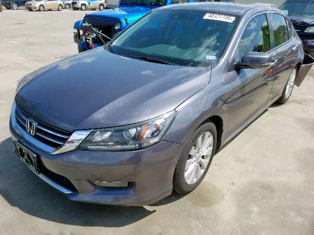 1HGCR2F81EA218897 - 2014 HONDA ACCORD EXL GRAY photo 2