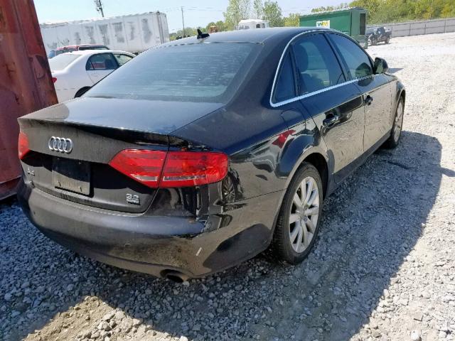 WAULK78K39N009116 - 2009 AUDI A4 3.2 QUA BLACK photo 4