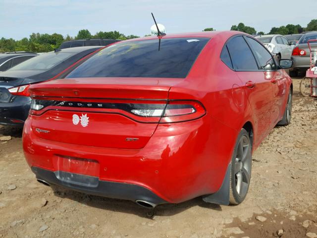 1C3CDFEB4ED906218 - 2014 DODGE DART GT RED photo 4