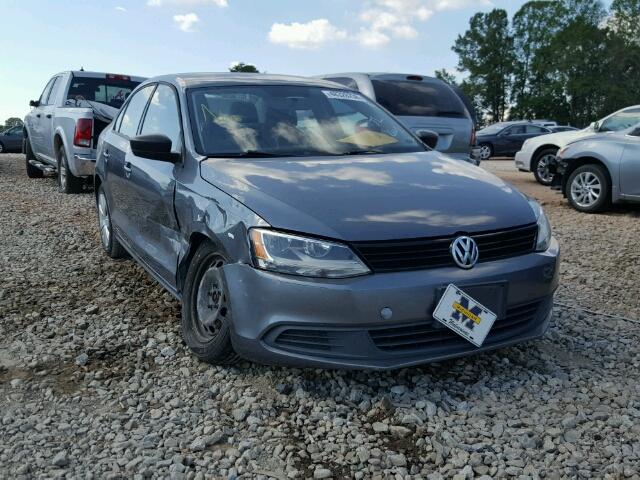 3VW2K7AJ8CM398723 - 2012 VOLKSWAGEN JETTA BASE GRAY photo 1