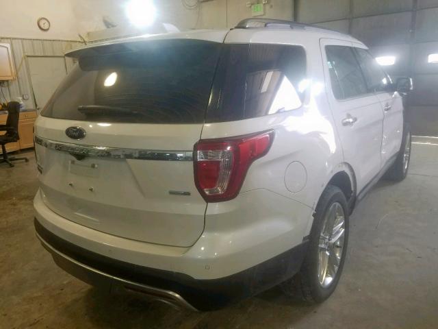 1FM5K8F80GGA51197 - 2016 FORD EXPLORER L WHITE photo 4