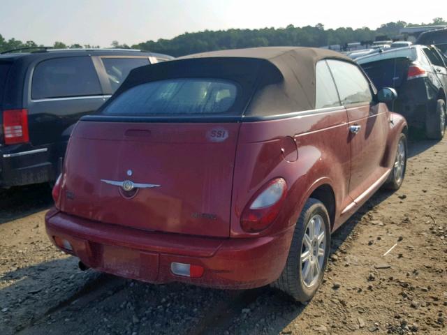 3C3JY55E16T374499 - 2006 CHRYSLER PT CRUISER RED photo 4