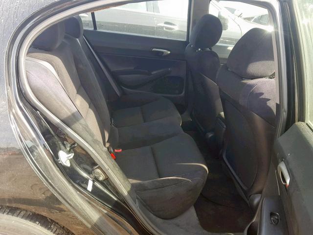 2HGFA16629H343220 - 2009 HONDA CIVIC LX-S შავი ფოტო 6