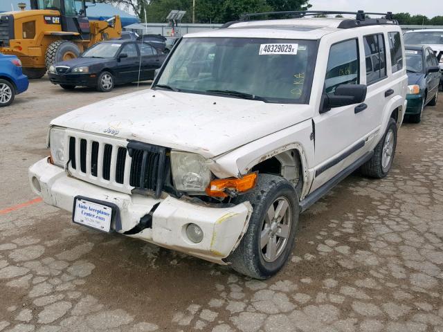 1J8HG48N96C304157 - 2006 JEEP COMMANDER თეთრი ფოტო 2