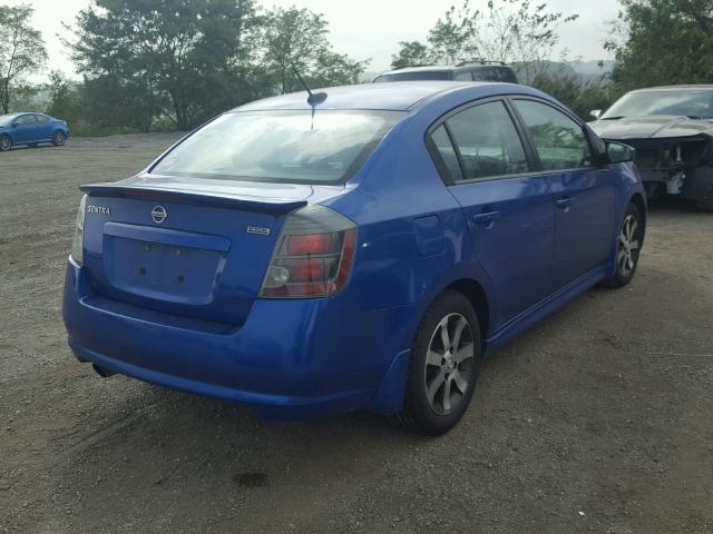 3N1AB6AP5BL727592 - 2011 NISSAN SENTRA 2.0 BLUE photo 4