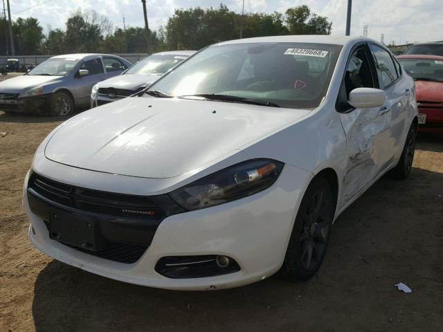 1C3CDFBB3FD331339 - 2015 DODGE DART SXT WHITE photo 2