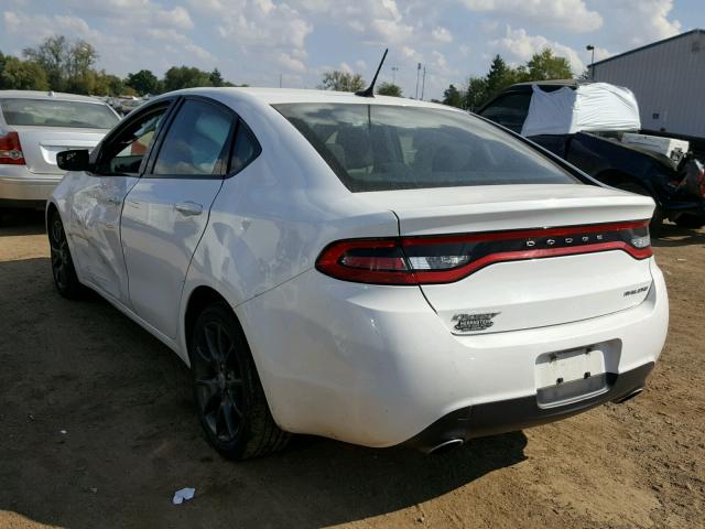 1C3CDFBB3FD331339 - 2015 DODGE DART SXT WHITE photo 3