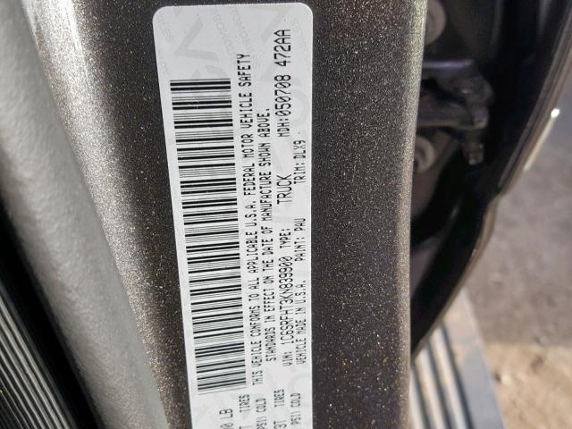 1C6SRFHT3KN839900 - 2019 RAM 1500 LIMIT CHARCOAL photo 10