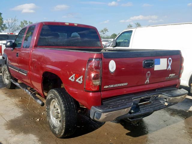 1GCHK29114E158604 - 2004 CHEVROLET SILVERADO MAROON photo 3