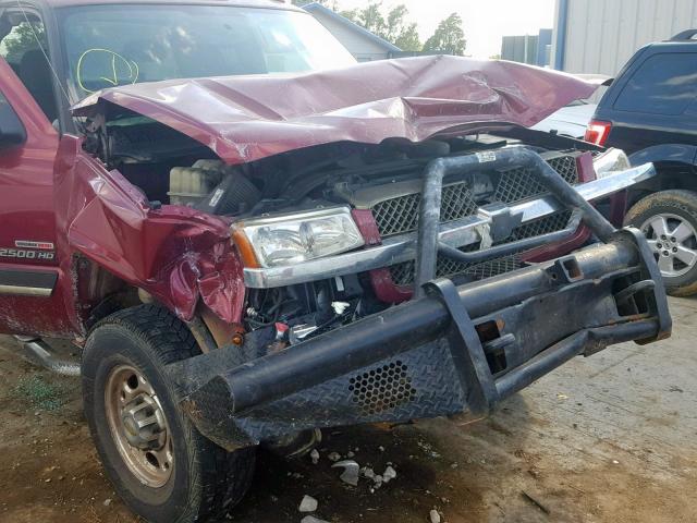 1GCHK29114E158604 - 2004 CHEVROLET SILVERADO MAROON photo 9