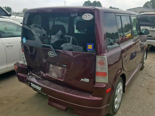 JTLKT324954021905 - 2005 TOYOTA SCION XB მუქწითელი ფოტო 4