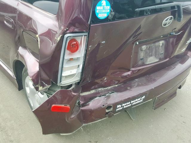 JTLKT324954021905 - 2005 TOYOTA SCION XB მუქწითელი ფოტო 9