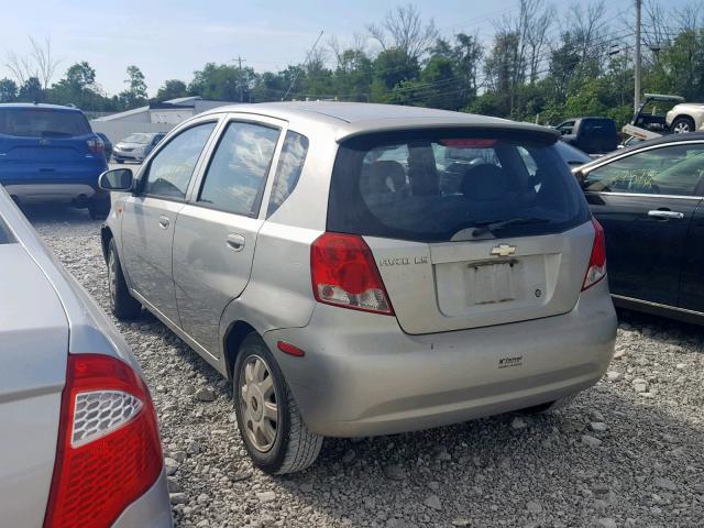 KL1TJ62674B174650 - 2004 CHEVROLET AVEO LS SILVER photo 3