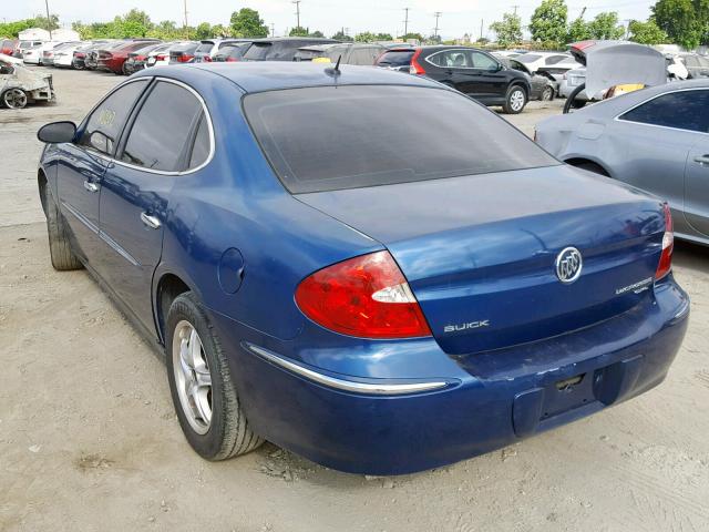 2G4WD582661226392 - 2006 BUICK LACROSSE C BLUE photo 3