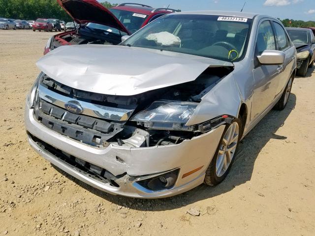 3FAHP0JA1AR252224 - 2010 FORD FUSION SEL SILVER photo 2