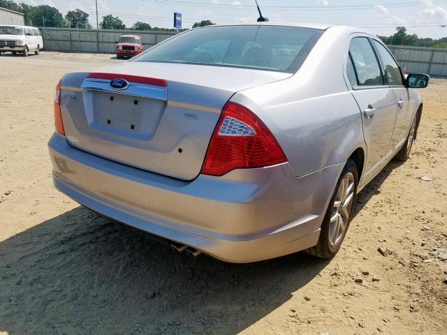 3FAHP0JA1AR252224 - 2010 FORD FUSION SEL SILVER photo 4