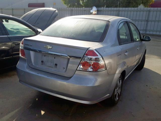 KL1TD56E39B663993 - 2009 CHEVROLET AVEO LS SILVER photo 4