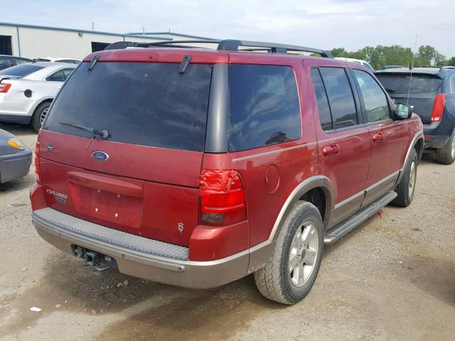 1FMZU74W03UB34437 - 2003 FORD EXPLORER E MAROON photo 4