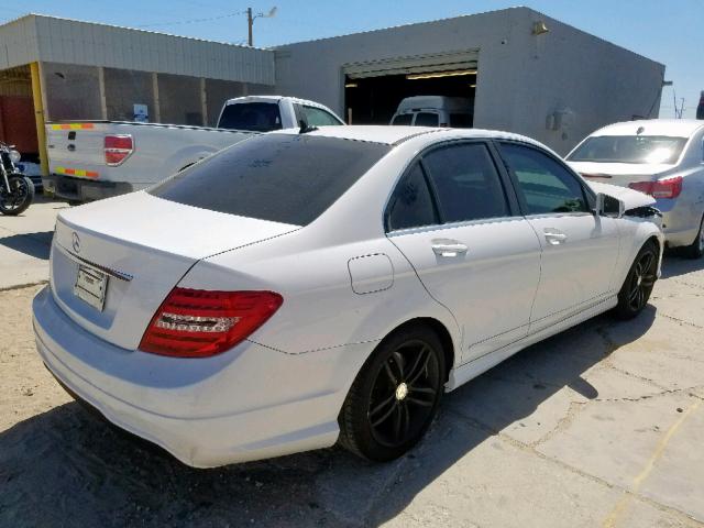 WDDGF4HB1DA780414 - 2013 MERCEDES-BENZ C 250 WHITE photo 4