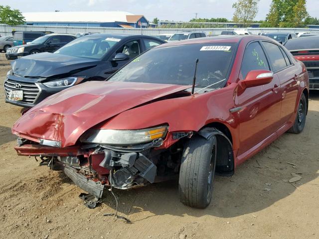 19UUA76537A000297 - 2007 ACURA TL TYPE S RED photo 2